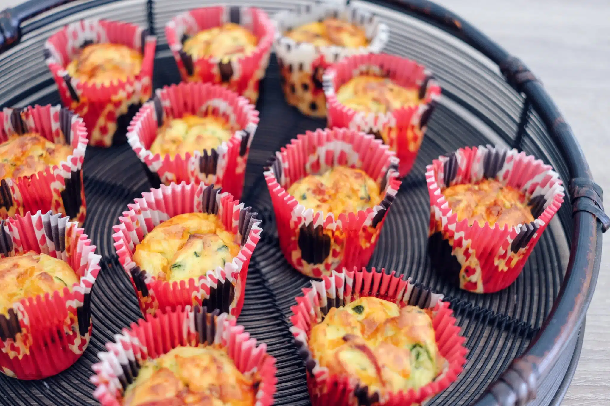 Mini quiche ricotta courgettes