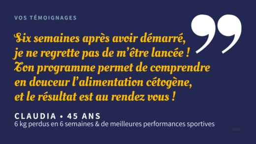 Témoignage Claudia, participante programme céto