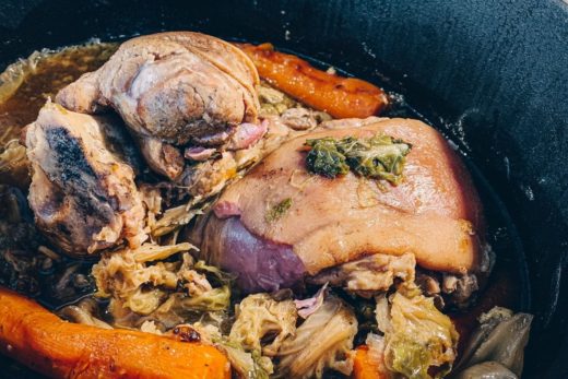 Potée à ma façon, jarret de porc et chou vert