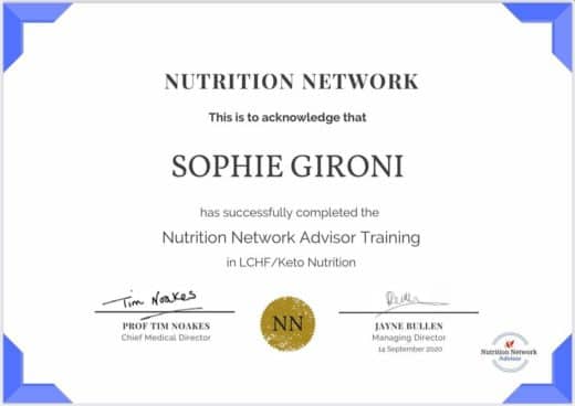 Certificat Nutrition Network coach en régime cétogène