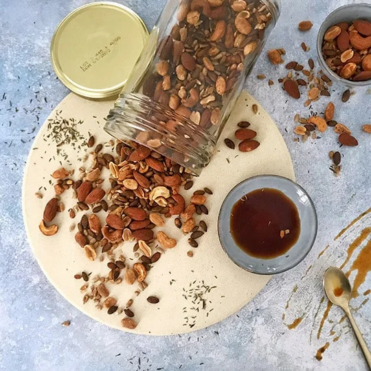 Oléagineux grillés au tamari snack keto