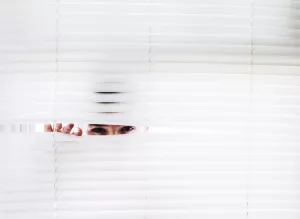 photography of person peeking