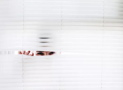 photography of person peeking